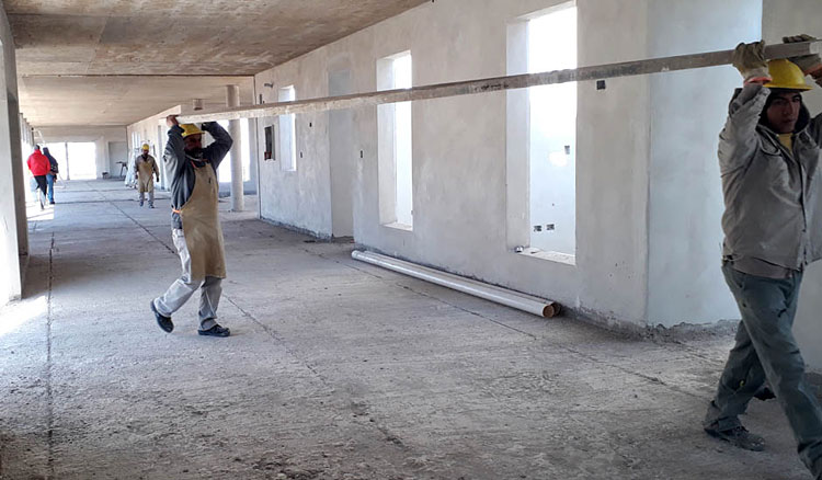Un importante edificio se construye en zona sur para el colegio Polivalente de Artes Un importante edificio se construye en zona sur para el colegio Polivalente de Artes