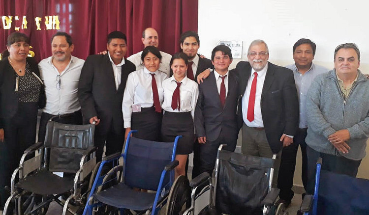 Reciclaron sillas de ruedas para pacientes del Centro de Rehabilitación Física