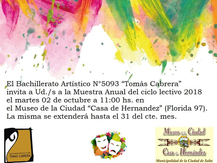 Mañana comienza la muestra anual del Bachillerato Tomás Cabrera en el Museo de la Ciudad