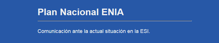 Plan Nacional ENIA Plan Nacional ENIA