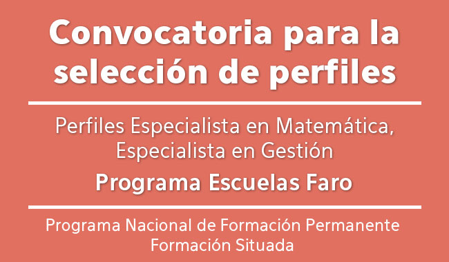 Convocatoria para selección de perfiles Convocatoria para selección de perfiles