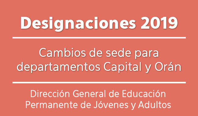 Cambio de Sede Designación 2019 Cambio de Sede Designación 2019
