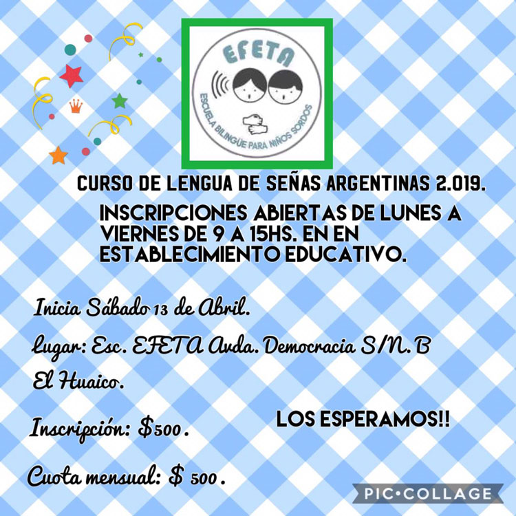 Curso de Lengua de Señas Argentinas 2019