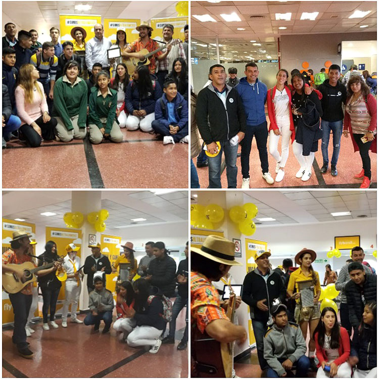 Alumnos de diferentes E.E.T. viajan en vuelo inaugural de Fly Bondy Alumnos de diferentes E.E.T. viajan en vuelo inaugural de Fly Bondy