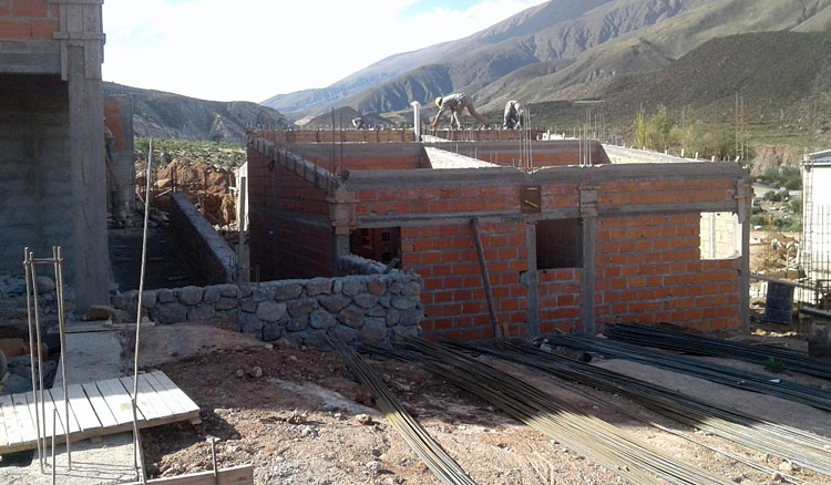 En Seclantás avanza la construcción del nuevo edificio para el secundario N° 5215