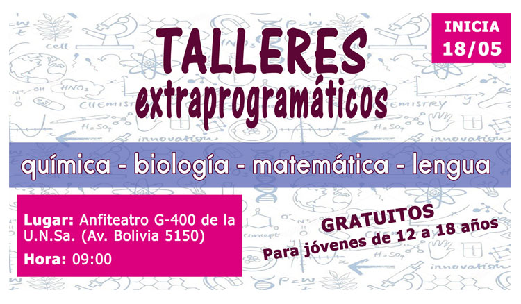 Nueva edición de los Talleres Extraprogramáticos