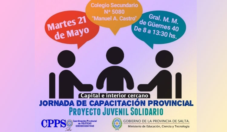 Jornadas de capacitación provincial Proyecto Juvenil Solidario