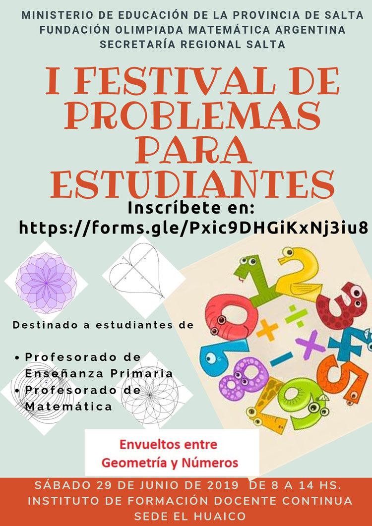 Curso de Capacitación “Festival de problemas para alumnos de los Profesorados de Matemática y Enseñanza Primaria”