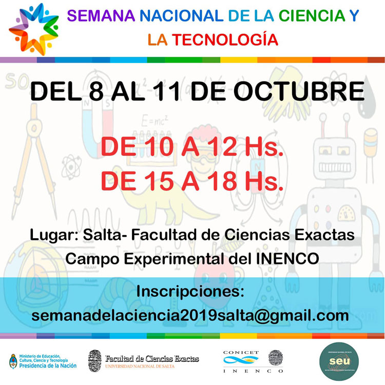 Actividades por la Semana de la Ciencia y la Tecnología Actividades por la Semana de la Ciencia y la Tecnología