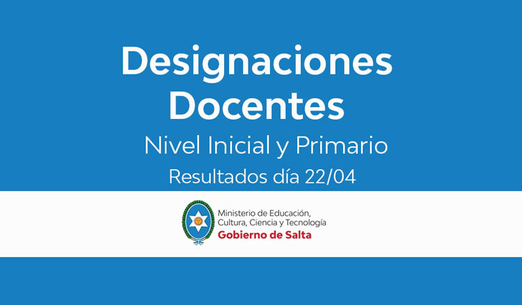 Designaciones docentes Nivel Primario e Inicial