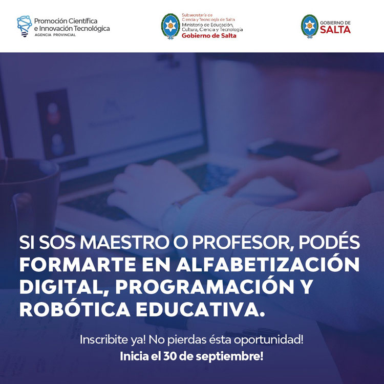 Capacitarán a docentes en alfabetización digital, programación y robótica