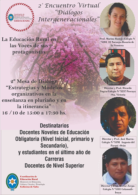 2° Encuentro Virtual “Diálogos intergeneracionales: La Educación Rural desde las voces de sus protagonistas”