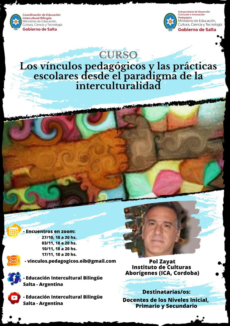 Seminario “Los vínculos pedagógicos y las prácticas escolares desde el paradigma de la interculturalidad”