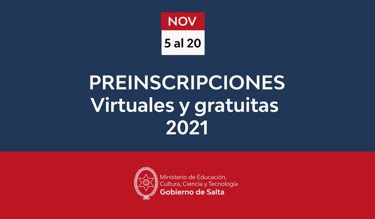 Preinscripciones virtuales para Nivel Inicial para el periodo 2021