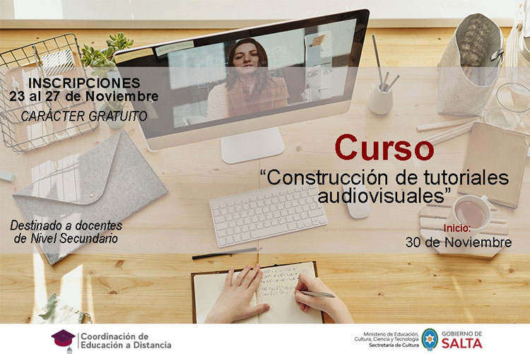 Curso de capacitación docente “Construcción de tutoriales audiovisuales” Curso de capacitación docente “Construcción de tutoriales audiovisuales”