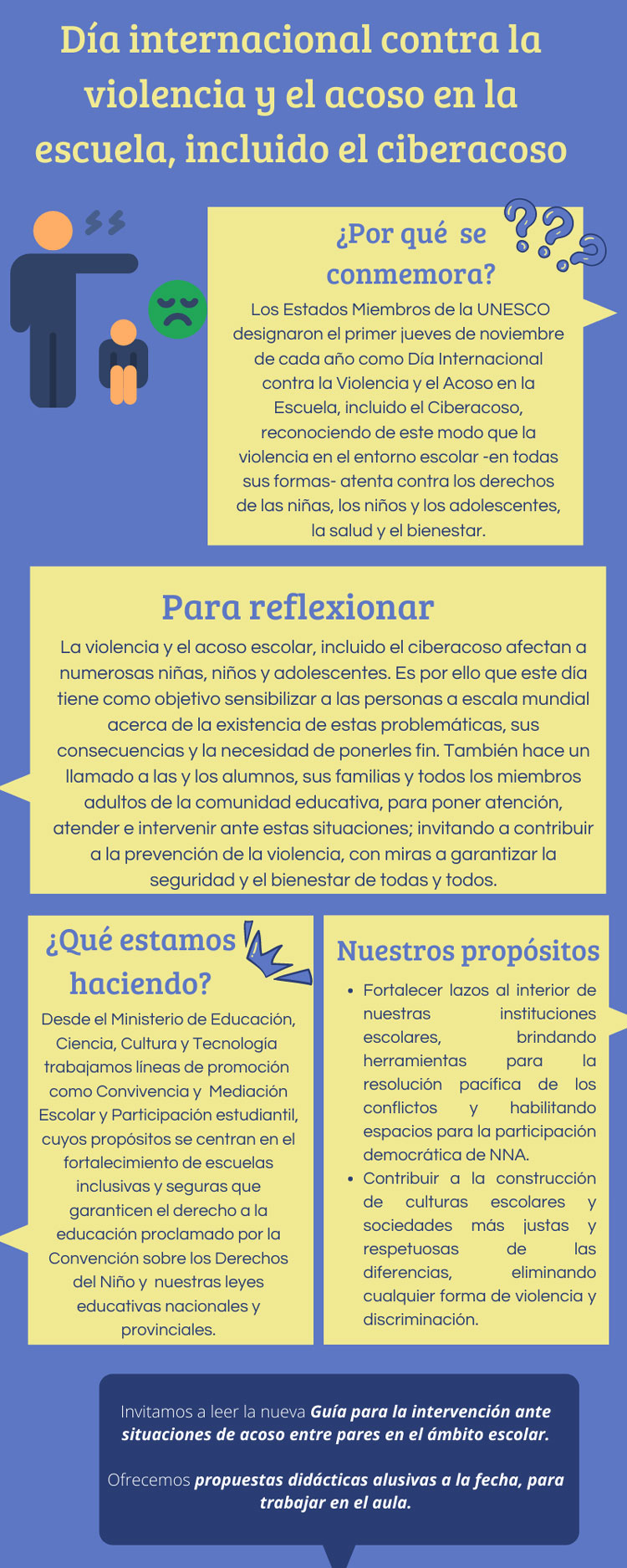 Día internacional contra la violencia y el acoso en la escuela Imagen Día internacional contra la violencia y el acoso en la escuela