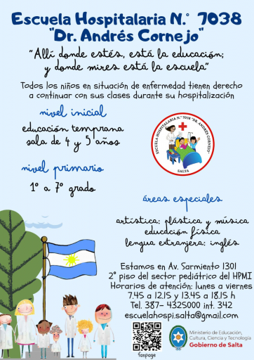 Oferta educativa Escuela N° 7038