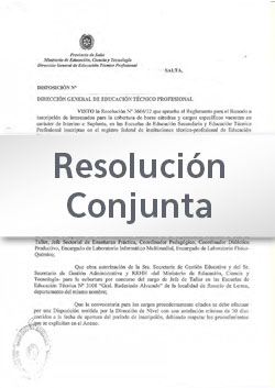 RES. MINIST. N° 283/12 Ampliación  Resolución Conjunta 1020/10